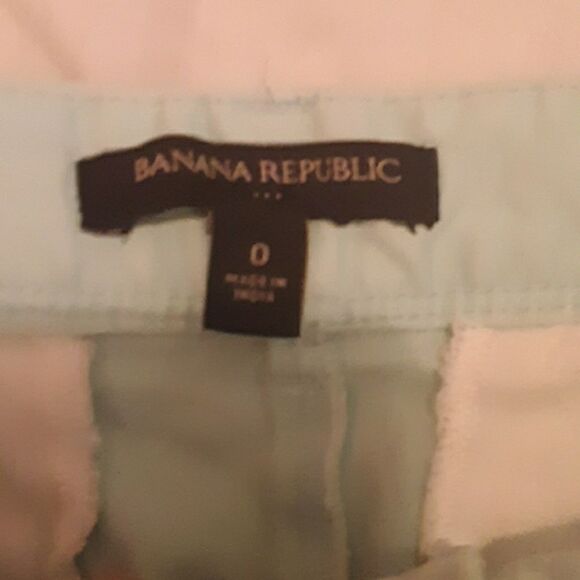 💫💫💫BANANA REPUBLIC LIGHT BLUE KHAKI SHORTS SIZE 0 - Picture 3 of 5